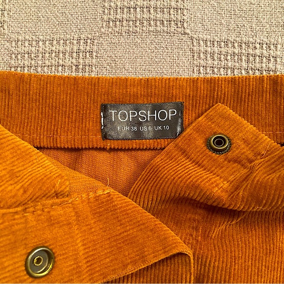 Corduroy Button Front Mini Skirt - Picture 5 of 6